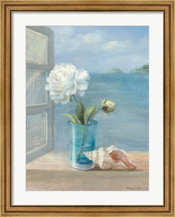 Framed Coastal Floral I Print