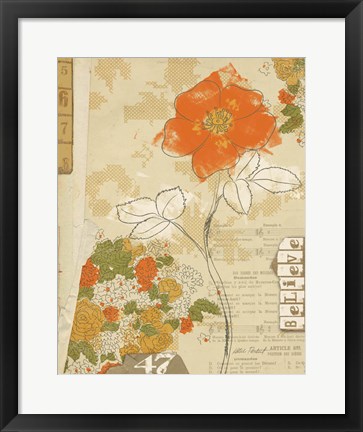 Framed Collaged Botanicals I Print