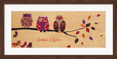 Framed Good Night Owl Print