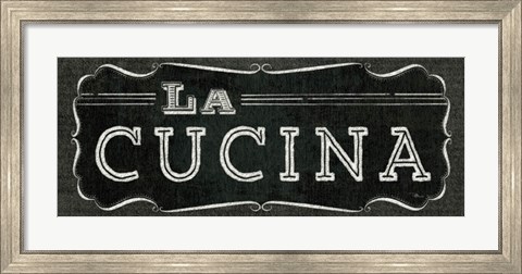 Framed La Cuisine Chalk III Print