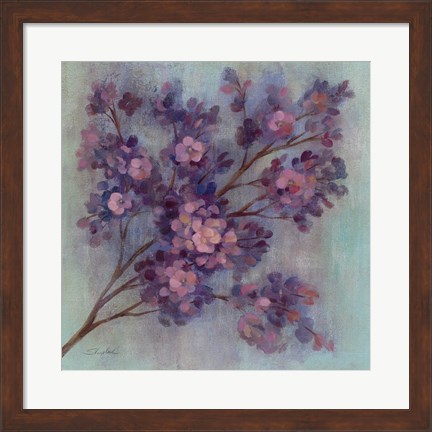 Framed Twilight Cherry Blossoms I Print
