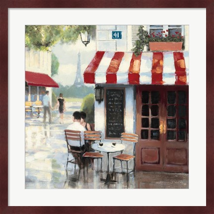 Framed Relaxing at the Cafe II Print