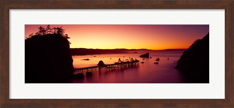 Framed Sunrise on Trinidad Bay, Trinidad, Humboldt County, California, USA Print