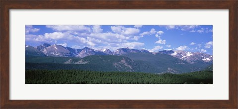 Framed Mountains fr Beaver Meadows Rocky Mt National Park CO USA Print