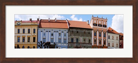 Framed Low angle view of old town houses, Levoca, Slovakia Print