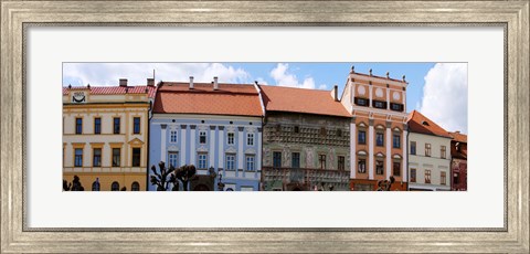 Framed Low angle view of old town houses, Levoca, Slovakia Print