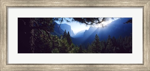 Framed Tunnel View Point at sunrise, Yosemite National Park, California, USA Print