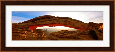 Framed Mesa Arch glowing at sunrise, Canyonlands National Park, Utah, USA Print