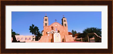 Framed Church in a city, San Miguel Mission, Socorro, New Mexico, USA Print