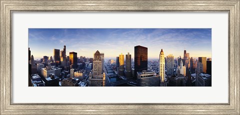 Framed USA, Illinois, Chicago, sunrise Print