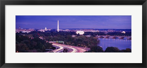 Framed High angle view of a cityscape, Washington DC, USA Print