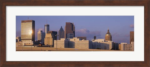 Framed Atlanta, Georgia Skyline Print