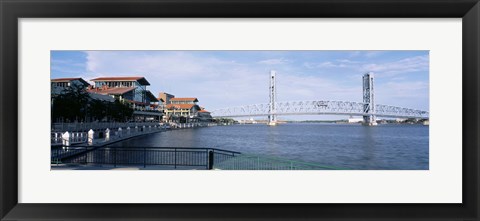 Framed Bridge Over A River, Main Street, St. Johns River, Jacksonville, Florida, USA Print