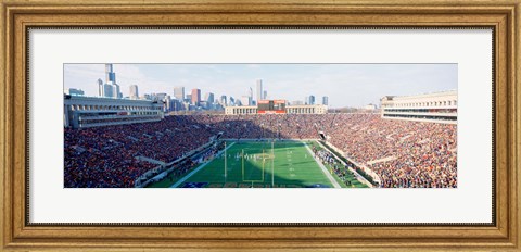 Framed High angle view of spectators in a stadium, Soldier Field (before 2003 renovations), Chicago, Illinois, USA Print