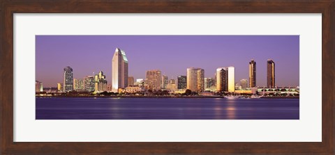 Framed Skyscrapers in a city, San Diego, San Diego County, California, USA Print