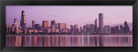 Framed City On The Waterfront, Chicago, Illinois, USA Print