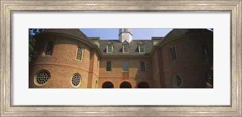 Framed Low angle view of a government building, Capitol Building, Colonial Williamsburg, Virginia, USA Print