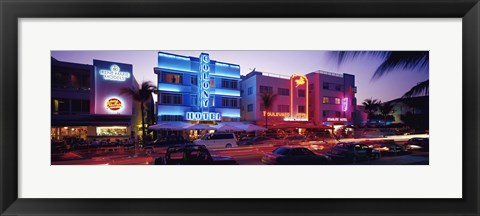 Framed Ocean Drive South Beach Miami FL USA Print