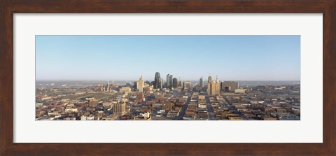 Framed Aerial view of a cityscape, Kansas City, Missouri, USA Print