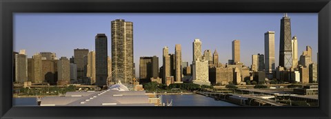 Framed Chicago skyscrapers on a sunny day, IL Print
