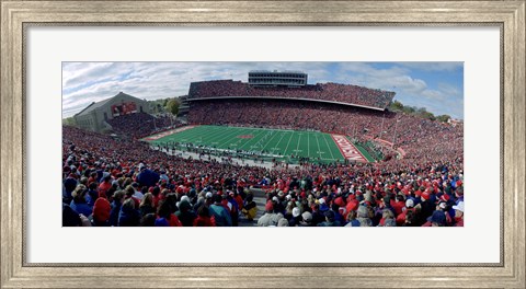 Framed University Of Wisconsin Football Game, Camp Randall Stadium, Madison, Wisconsin, USA Print