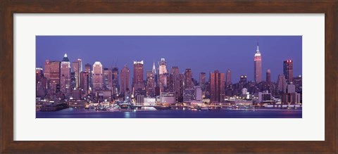 Framed Dusk, West Side, NYC, New York City, US Print