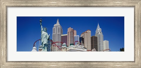 Framed Low angle view of skyscrapers, New York New York, Las Vegas, Nevada, USA Print