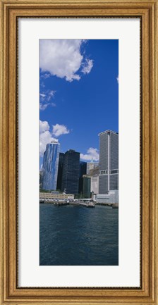 Framed Low angle view of skyscrapers, Manhattan Print