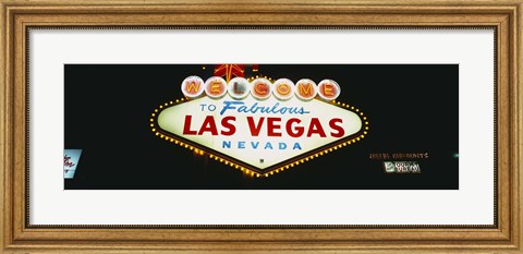 Framed Las Vegas neon sign, Nevada Print