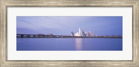 Framed Buildings on the waterfront, Dallas, Texas, USA Print