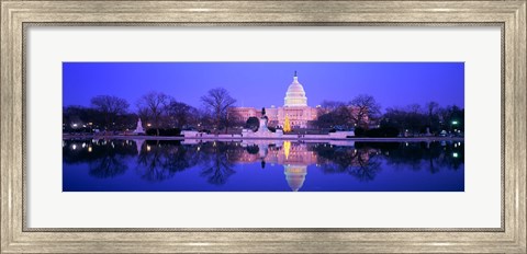 Framed Christmas, US Capitol, Washington DC, District Of Columbia, USA Print