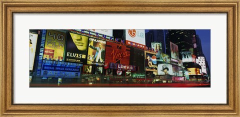 Framed Billboards On Buildings In A City, Times Square, NYC, New York City, New York State, USA Print