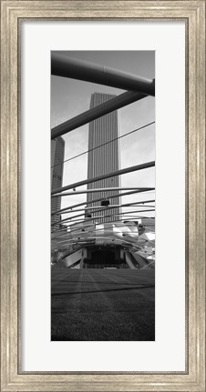 Framed Low angle view of a metal structure, Pritzker Pavilion, Millennium Park, Chicago, Illinois, USA Print