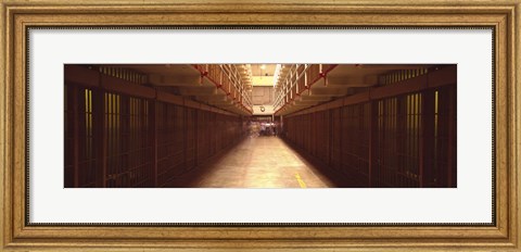 Framed Cell Block In A Prison, Alcatraz Island, San Francisco, California, USA Print