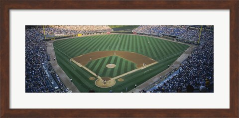 Framed High angle view of spectators in a stadium, U.S. Cellular Field, Chicago White Sox, Chicago, Illinois, USA Print