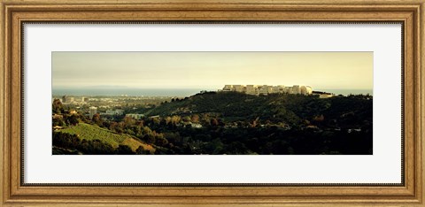 Framed High angle view of a city, Santa Monica, Los Angeles County, California, USA Print