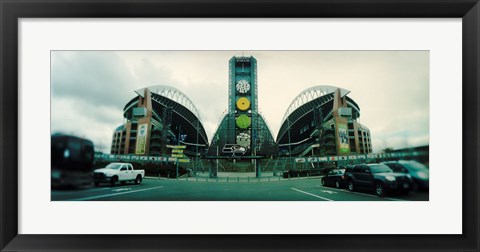 Framed Facade of a stadium, Qwest Field, Seattle, Washington State, USA Print