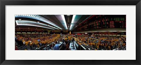 Framed Interiors of a financial office, Chicago Mercantile Exchange, Chicago, Cook County, Illinois, USA Print