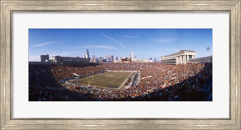 Framed Spectators watching a football match, Soldier Field, Lake Shore Drive, Chicago, Cook County, Illinois, USA Print