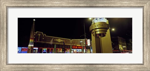 Framed Buildings in a city, Halsted Street, Boystown, Chicago, Illinois, USA Print