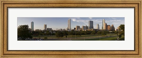 Framed Austin skyline, Travis County, Texas Print