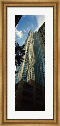 Framed Low angle view of an apartment, Wall Street, Lower Manhattan, Manhattan, New York City, New York State, USA Print