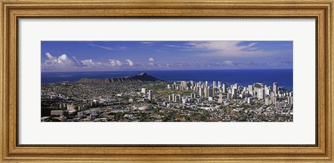 Framed Honolulu, Oahu, Honolulu County, Hawaii, USA 2010 Print