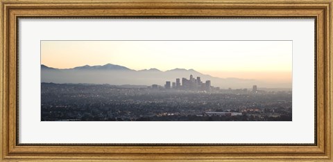 Framed Los Angeles, California Cityscape Print