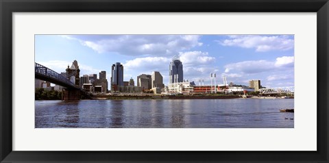Framed Ohio River, Cincinnati, Hamilton County, Ohio Print