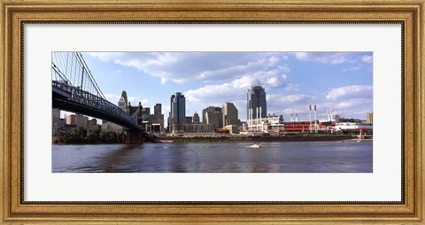 Framed Bridge across the Ohio River, Cincinnati, Hamilton County, Ohio Print