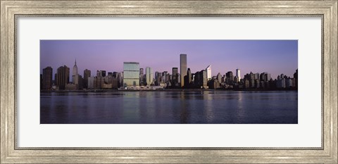 Framed Buildings viewed from Queens, United Nations Secretariat Building, Midtown Manhattan, New York City, New York State, USA Print