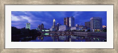 Framed USA, Ohio, Columbus, Scioto River Print