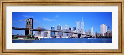 Framed New York Skyline with Twin Towers Print