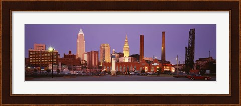 Framed Skyline, Cleveland, Ohio, USA Print